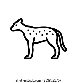 Cheetah Icon. Line Art Style Design Isolated On White Background