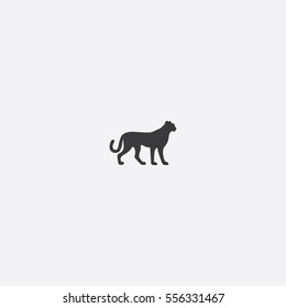 Cheetah icon silhouette vector illustration