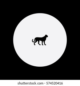 Cheetah icon silhouette vector illustration

