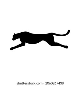 cheetah icon symbol running flat style
