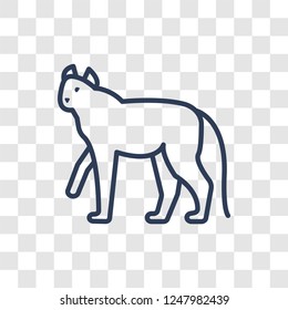 Cheetah icon. Trendy linear Cheetah logo concept on transparent background from animals  collection
