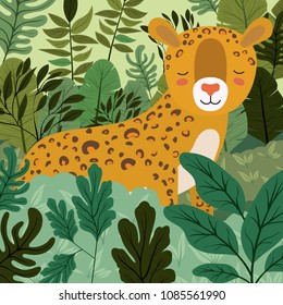 cheetah in the jungle scene