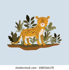 cheetah in the jungle scene