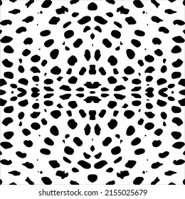 Cheetah, Leopard or Jaguar (Big Cat Family) Motifs Pattern. Animal Print-Series. Vector Illustration