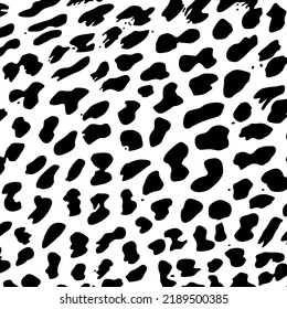 Cheetah, Leopard or Jaguar (Big Cat Family) Motifs Pattern. Animal Print-Series. Vector Illustration  