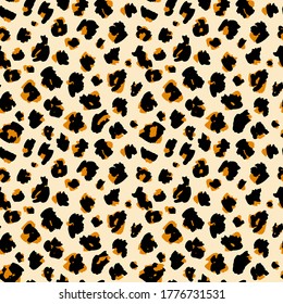 Cheetah, leopard, jaguar skin seamless pattern. Animal print. Fur texture