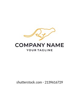 Cheetah Line Art Logo Design