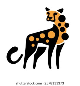 Cheetah logo design simple and elegant