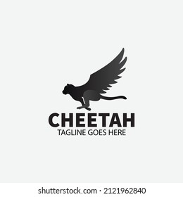 Cheetah logo design template. Fast running icon. Vector illustration