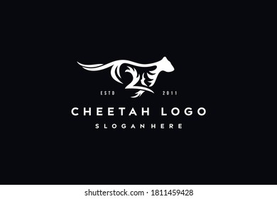 Cheetah logo design template vector illustration