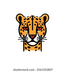 The cheetah logo design uses awesome basic colors