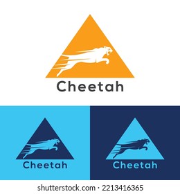 cheetah logo design vector template,