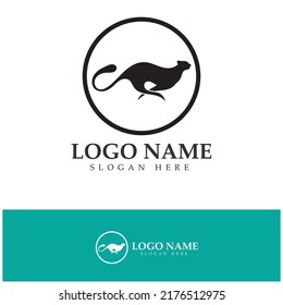 cheetah logo with flat silhouette and color packed with modern concept vector