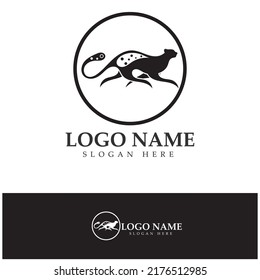 cheetah logo with flat silhouette and color packed with modern concept vector