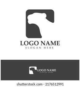 cheetah logo with flat silhouette and color packed with modern concept vector