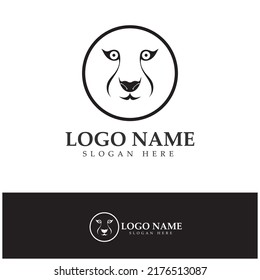 cheetah logo with flat silhouette and color packed with modern concept vector