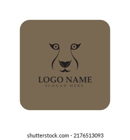 cheetah logo with flat silhouette and color packed with modern concept vector