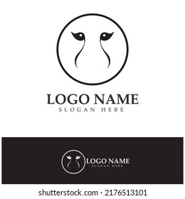 cheetah logo with flat silhouette and color packed with modern concept vector