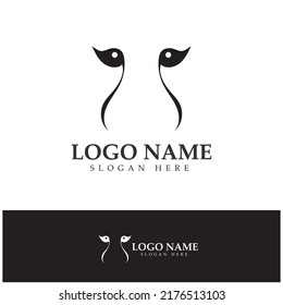 cheetah logo with flat silhouette and color packed with modern concept vector