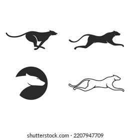Cheetah logo illustration vector flat design