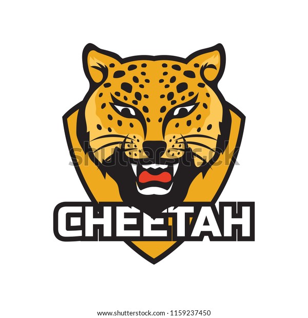 Cheetah Logo Isolated On White Background Stock Vector (Royalty Free ...