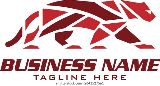 Cheetah logo. Nature speed brand icon. Fastest land animal symbol. Running wild cat silhouette emblem. Vector illustration.