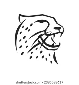 Cheetah logo template Isolated. Brand Identity. Icon Abstract Vector graphic