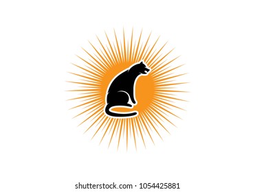 Cheetah logo template vector icon illustration design