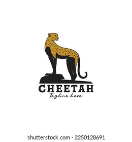 plantilla de logotipo de cheetah, ilustración vectorial