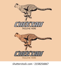 Cheetah logo in two colors