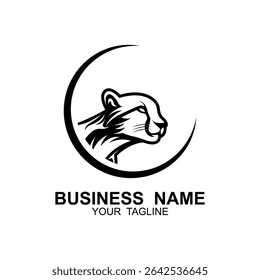 cheetah logo vector icon design. Simple cheetah logo this logo Suitable for your business brand.