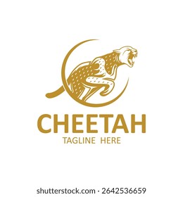 cheetah logo vector icon design. Simple cheetah logo this logo Suitable for your business brand.