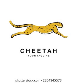 cheetah logo vector icon illustration design