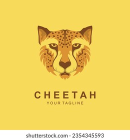 cheetah logo vector icon illustration design