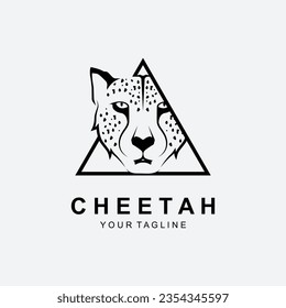 cheetah logo vector icon illustration design