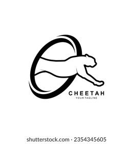 cheetah logo vector icon illustration design
