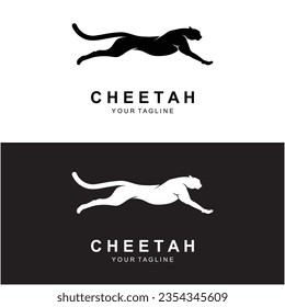 cheetah logo vector icon illustration design