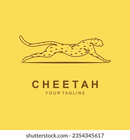 cheetah logo vector icon illustration design