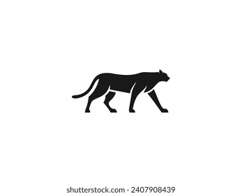 cheetah logo vector icon illustration, tiger leopard logo template