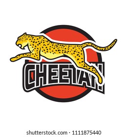 cheetah logo, vector illustration