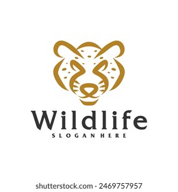 Cheetah logo vector template, Creative Cheetah head logo design concepts