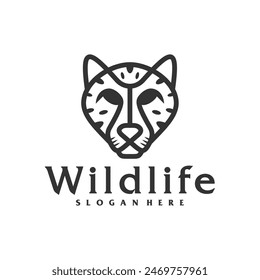 Cheetah logo vector template, Creative Cheetah head logo design concepts