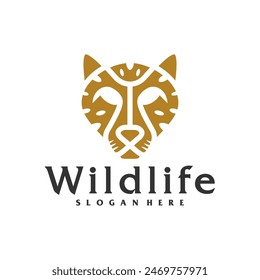 Cheetah logo vector template, Creative Cheetah head logo design concepts