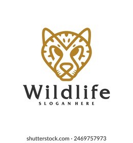 Cheetah logo vector template, Creative Cheetah head logo design concepts