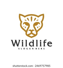 Cheetah logo vector template, Creative Cheetah head logo design concepts