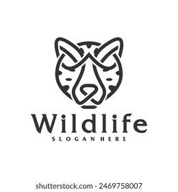 Cheetah logo vector template, Creative Cheetah head logo design concepts