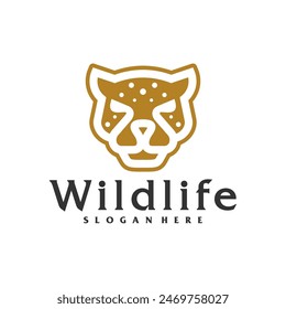 Cheetah logo vector template, Creative Cheetah head logo design concepts