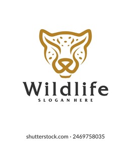 Cheetah logo vector template, Creative Cheetah head logo design concepts