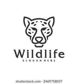 Cheetah logo vector template, Creative Cheetah head logo design concepts