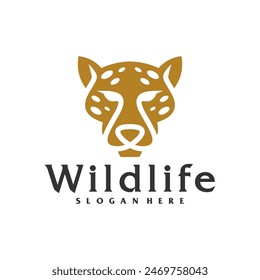 Cheetah logo vector template, Creative Cheetah head logo design concepts